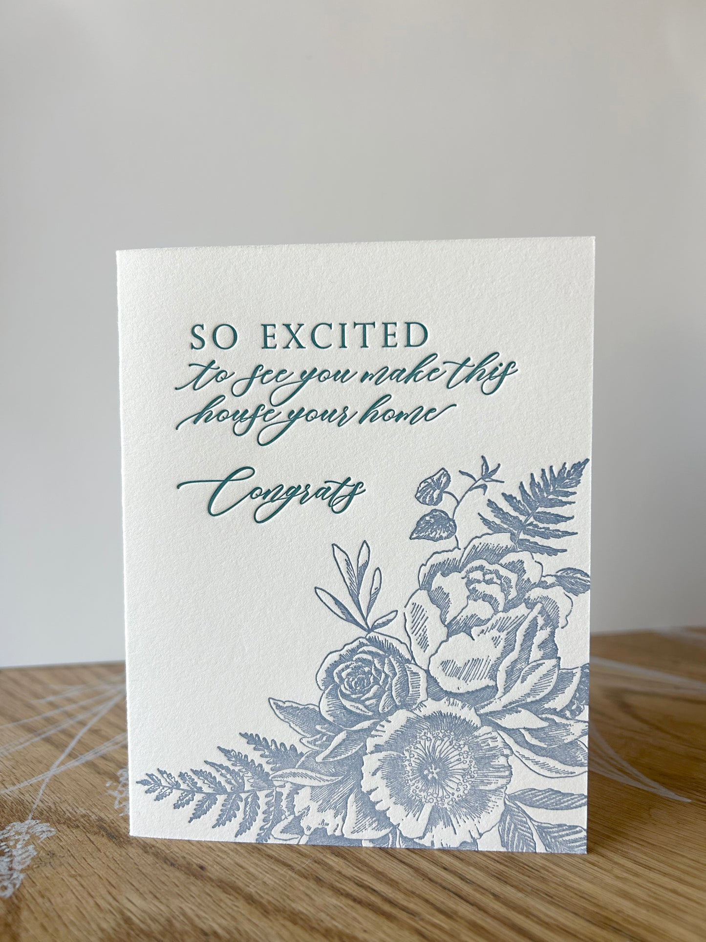New Home Letterpress Greeting Card