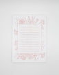 5 by 7 notepad with lined sheets with blush florals by Rust Belt Love