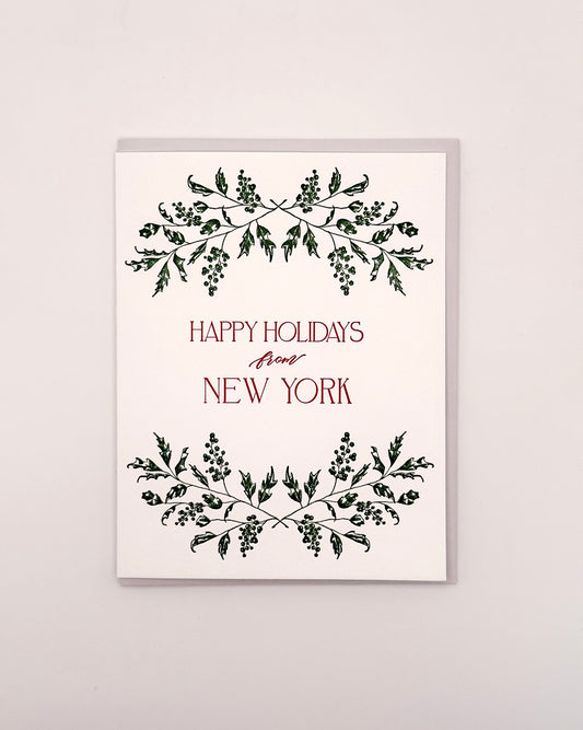 Happy Holidays from New York Letterpress Holiday Card