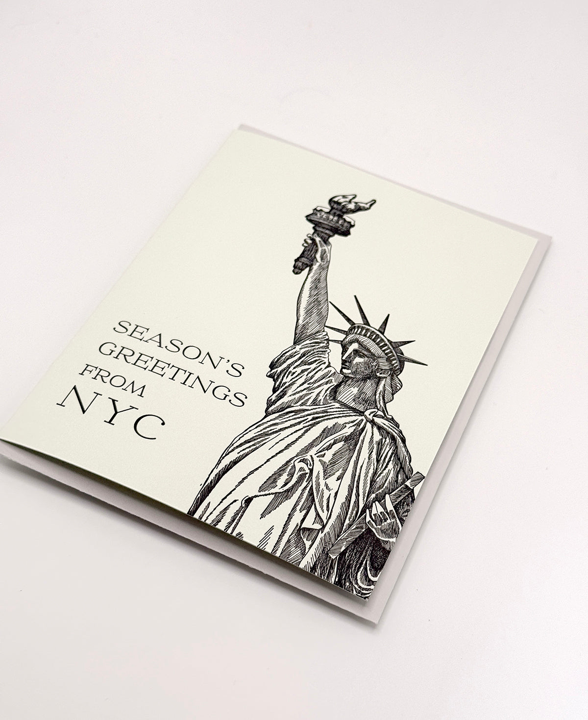 Season's Greetings from Lady Liberty Letterpress Holiday Card