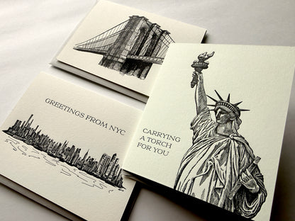 Brooklyn Bridge Letterpress Card