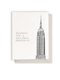 Wishing You A Sky-High Birthday Empire State Building Letterpress Card
