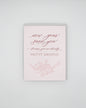 Letterpress holiday card with florals that says "New year same you because you are already pretty amazing" by Rust Belt Love