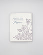 Letterpress Passover card with flowers that says " Wishing You A Meaningful Passover" by Rust Belt Love