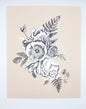 Digital terracotta floral print by Rust Belt Love