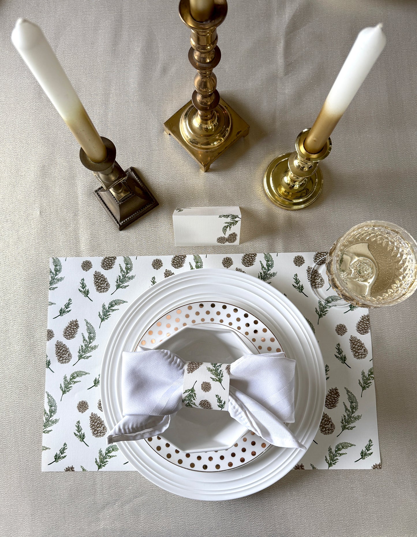 Pinecone Place Cards- Double-sided Table Tents (Set of 12)