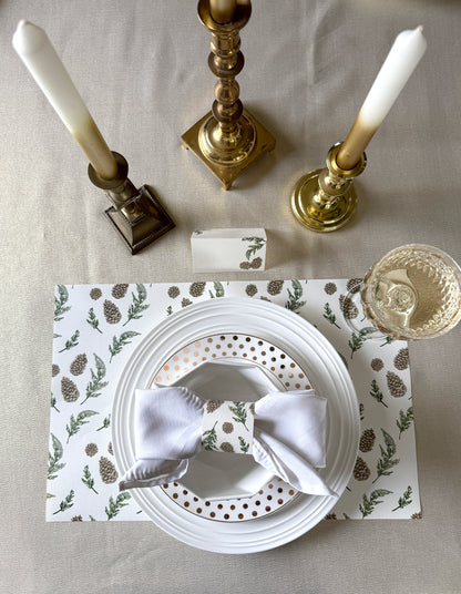 Pinecone Place Cards- Double-sided Table Tents (Set of 12)