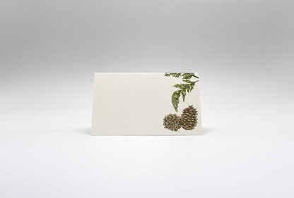 Pinecone Place Cards- Double-sided Table Tents (Set of 12)
