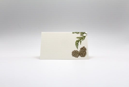 Pinecone Place Cards- Double-sided Table Tents (Set of 12)