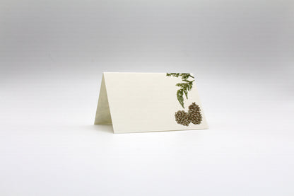 Pinecone Place Cards- Double-sided Table Tents (Set of 12)