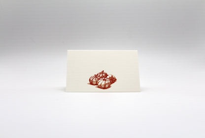 Pumpkins & Squash Place Cards- Double-sided Table Tents (Set of 12)