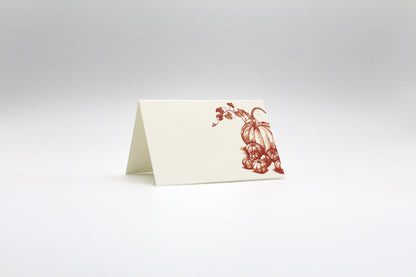 Pumpkins & Squash Place Cards- Double-sided Table Tents (Set of 12)