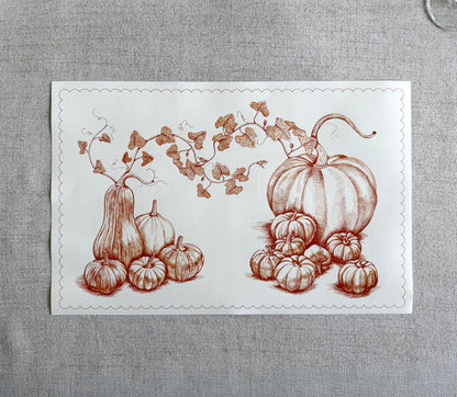 Pumpkins & Squash Placemats (Set of 12)