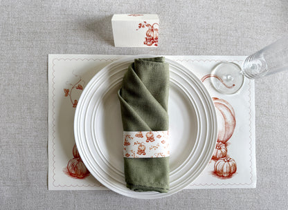 Pumpkins & Squash Napkin Bands (Set of 12)