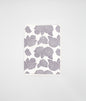 Small letterpress note card with purple hydrangea print by Rust Belt Love