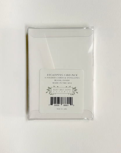 Back of package that this small card pack comes in by Rust Belt Love.