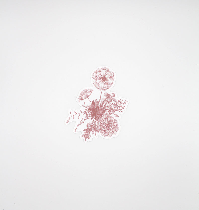 Pink floral sticker by Rust Belt Love