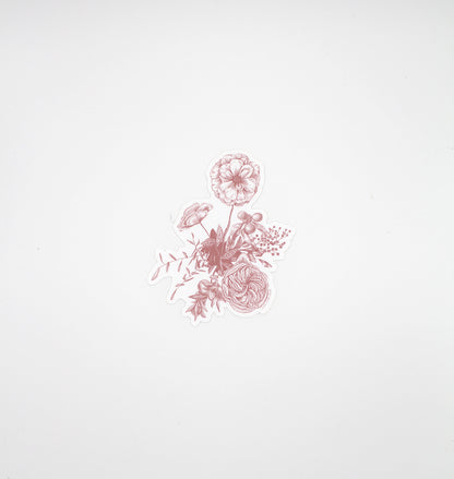 Pink floral sticker by Rust Belt Love