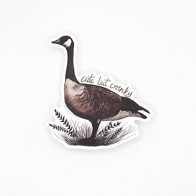 Cute but Cranky Goose Sticker – 3"