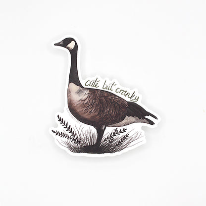 Cute but Cranky Goose Sticker – 3"