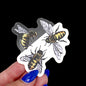 CLEAR Little Bees Sticker – 2.5"