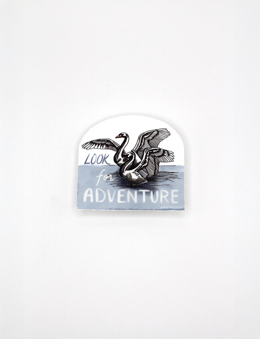 Look for Adventure Swan Sticker – 3"
