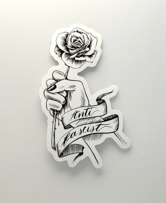 Anti Fascist Sticker - 4"
