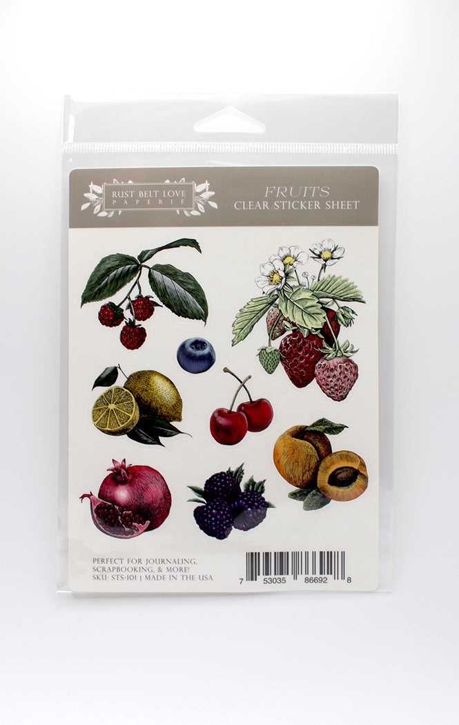 Fruits Clear Sticker Sheet