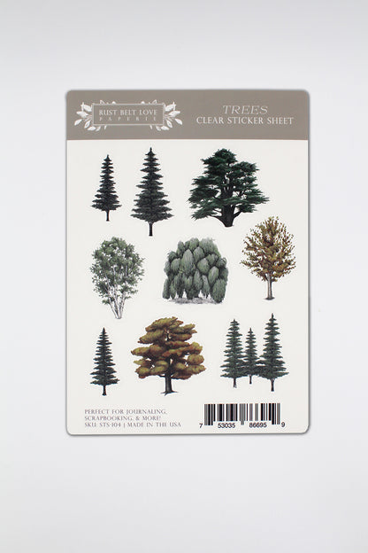 Trees Clear Sticker Sheet