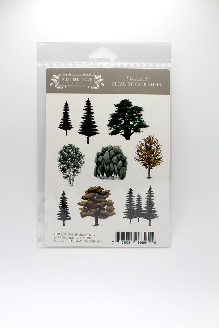 Trees Clear Sticker Sheet