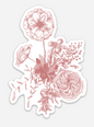 Pink floral sticker by Rust Belt Love