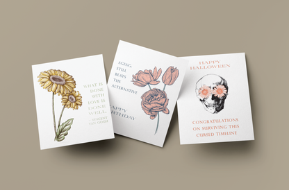 Aging: Still beats the alternative, Happy Birthday Letterpress Greeting Card