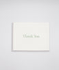 Letterpress thank you card with blind florals that says "Thank you" by Rust Belt Love