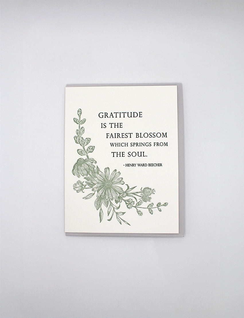 Gratitude Letterpress Greeting Card