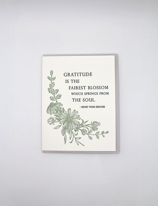 Gratitude Letterpress Greeting Card