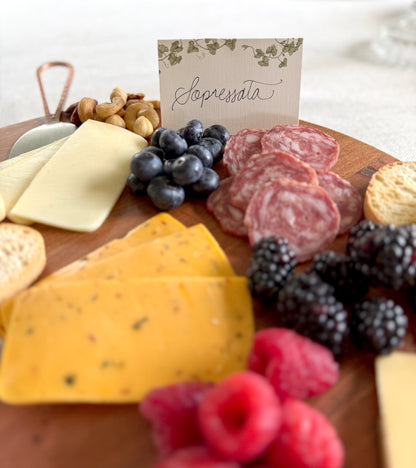 Vine Place Cards- Double-sided Table Tents (Set of 12)