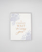 Letterpress wedding card with florals that says "I cannot wait to marry you" by Rust Belt Love