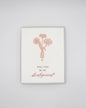 Letterpress wedding card with florals that says " Will You Be My Bridesmaid" by Rust Belt Love