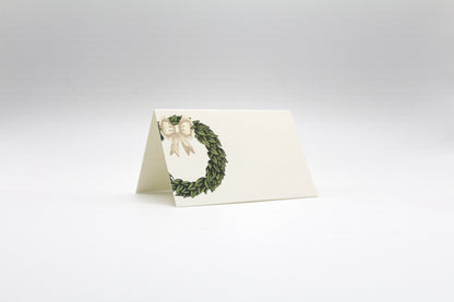 Wreath Place Cards- Double-sided Table Tents (Set of 12)