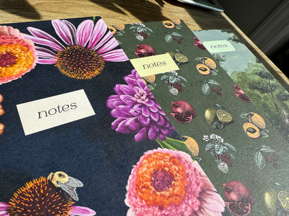 Notebook covers closeup